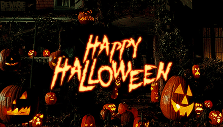 Szczęśliwego Halloween z dyniami